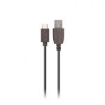 MXTC-01 Vegglader USB, hurtiglading (2,1 A) + microUSB-kabel, svart