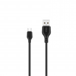 XO NB103 USB - microUSB (2,1A) 1m, svart XO NB103 USB - microUSB (2,1A) 1m, svart