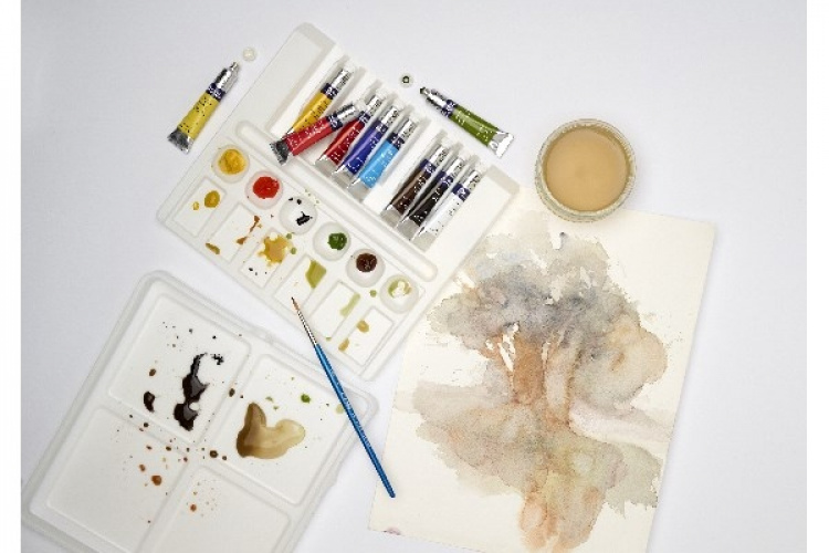 Cotman vannfargesett med palett