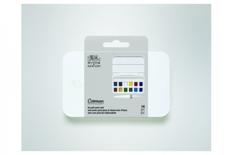 Cotman Water Brush Pen-sett 12 x 1/2-cp