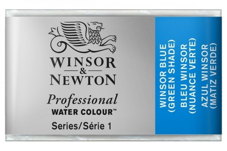 Winsor Prof Water Colour Pan/W Blue Gn 707