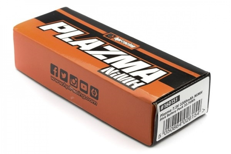 Plazma 7,2 V 3300 mAh NiMH Stick-batteripakke