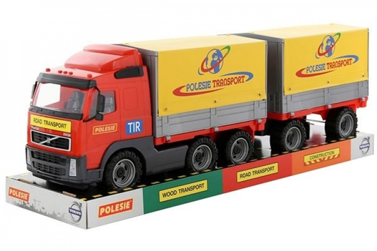 Volvo lastebil med tilhenger foran 775x190x250mm