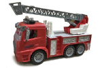 Brannbil med stige, lys og lyd 1:14, rød
