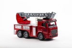Brannbil med stige, lys og lyd 1:14, rød