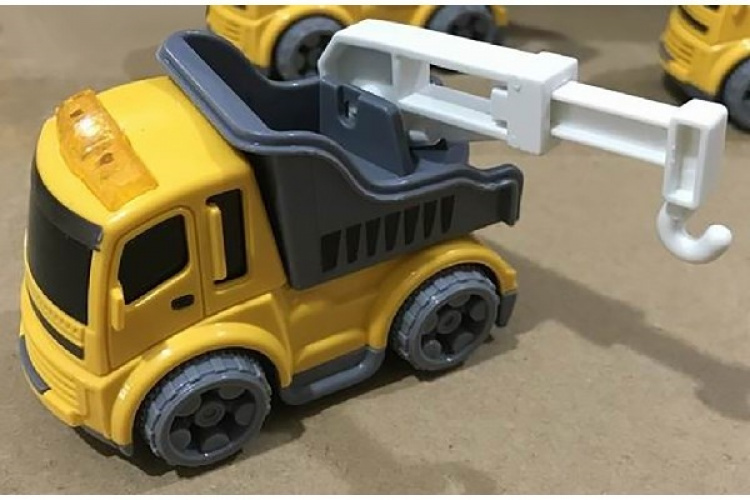 Lastebil med tilhenger + 3 biler, lys og lyd 1:14