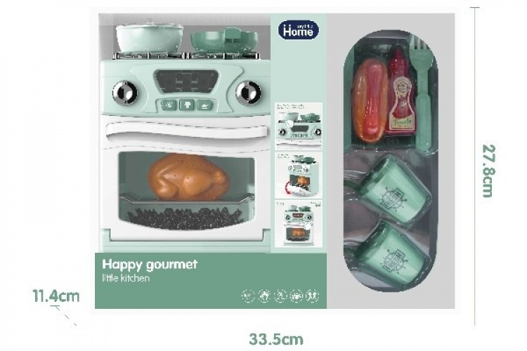 Home Elektrisk komfyr/ovn med tilbehør 21,5x15,7 cm