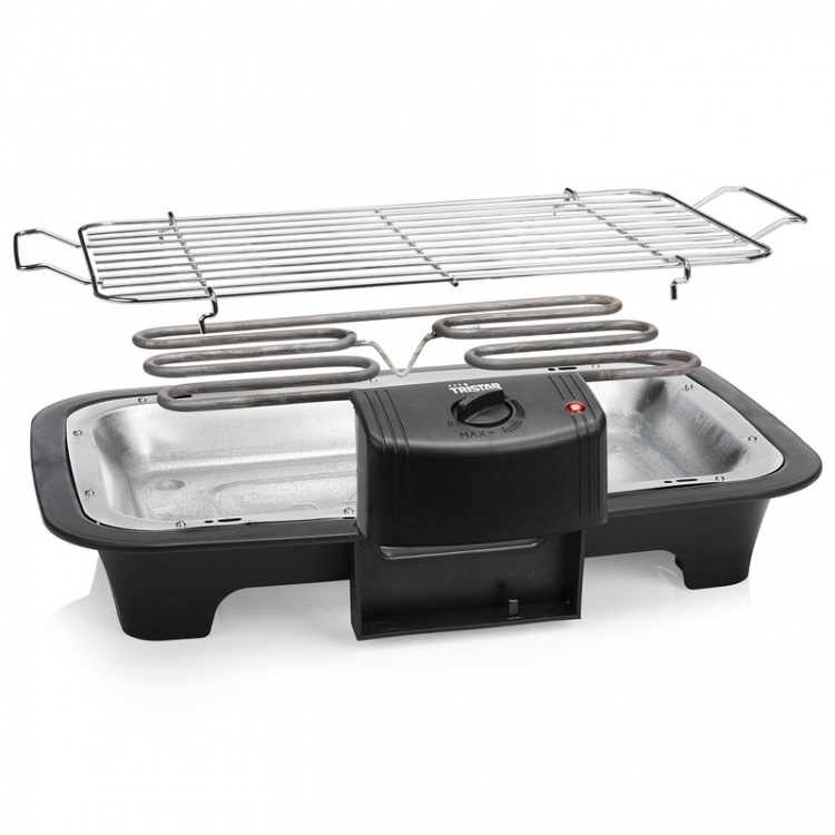 Tristar Elektrisk grill for bord BQ-2813 37X21cm 2000W Tristar Elektrisk grill for bord BQ-2813 37X21cm 2000W