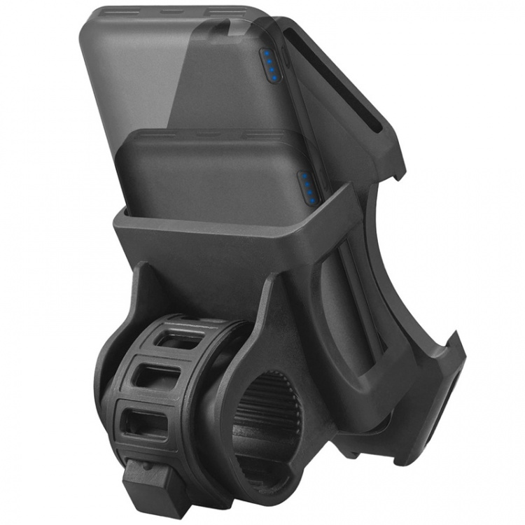 Celly Sykkel-/sparkesykkelholder med innebygd strømbank Celly Sykkel-/sparkesykkelholder med innebygd strømbank