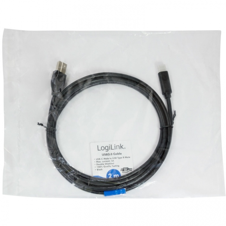 LogiLink USB3.2 Gen1x1 USB-C - USB-B 3.0 2 meter