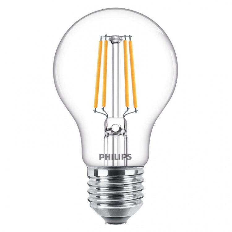 Philips 3-pakning LED E27 Normal Clear 40W 470lm Philips 3-pakning LED E27 Normal Clear 40W 470lm
