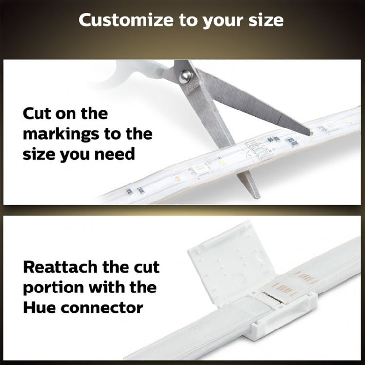 Philips Hue Lightstrip Plus V4, 1 m forlengelse Philips Hue Lightstrip Plus V4, 1 m forlengelse