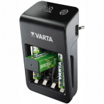 Varta LCD-plugglader + AA/AAA/9V + U