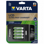 Varta LCD Ultrahurtiglader AA/AAA inkl. 4xAA Varta LCD Ultrahurtiglader AA/AAA inkl. 4xAA