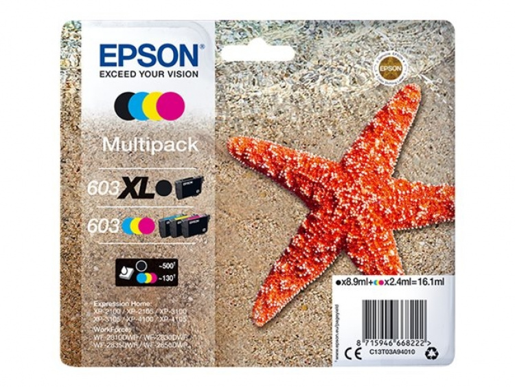 Epson 603 XL blekkpatroner 1 stk Original High (XL) Yield Black, Cyan, Mag