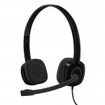 Logitech H151 Hodesetthodebøyle 3,5 mm plugg Svart