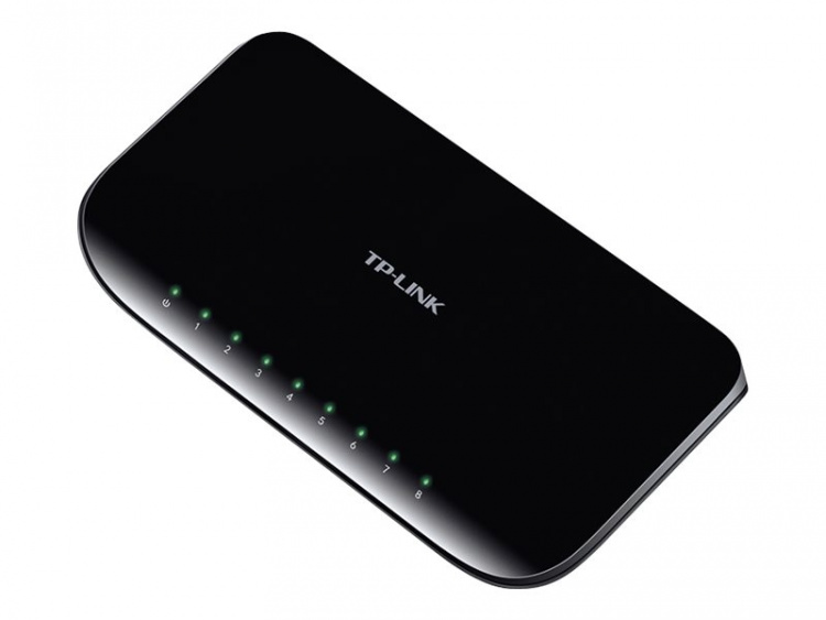 TP-LINK TL-SG1008D Ikke-administrert Gigabit Ethernet (10/100/1000) Svart