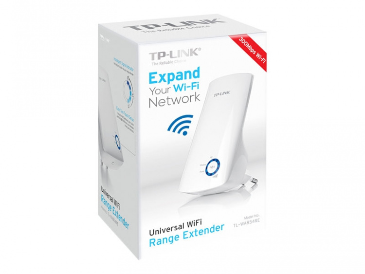 TP-LINK TL-WA854RE PowerLine-nettverksadapter 300 Mbit/s Wi-Fi Hvit 1 stk