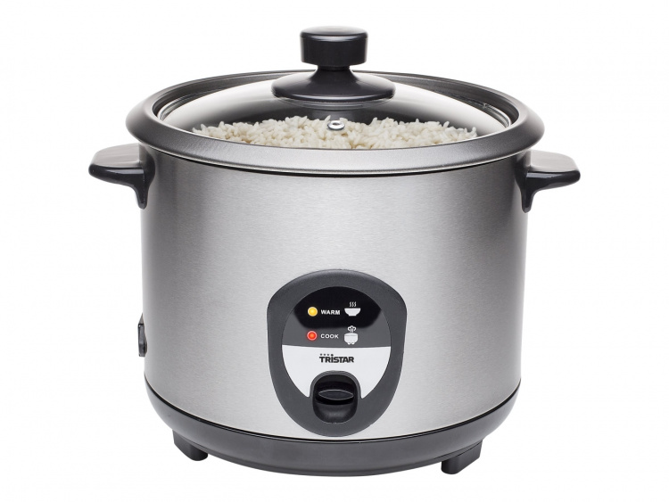 Tristar RK-6127 Riskoker 1,5 l 500 W Svart, Rustfritt stål