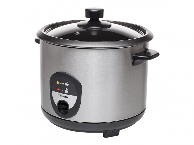 Tristar RK-6127 Riskoker 1,5 l 500 W Svart, Rustfritt stål