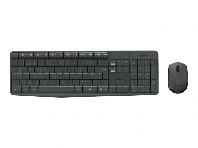 Logitech MK235 Keyboard RF Wireless QWERTY American International Grey