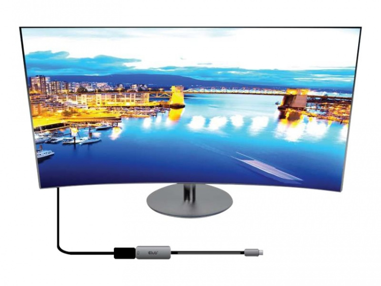 CLUB3D CAC-1567 USB Graphics Adapter 7680 x 4320 piksler Svart, sølv