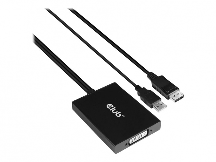 CLUB3D CAC-1010-A Videokabeladapter 0,6 m DisplayPort DVI-D + USB