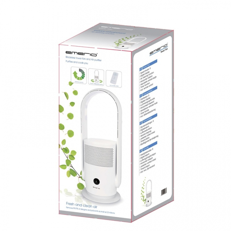 Emerio Pelar Fan kombinert luftrenser H13 Touch