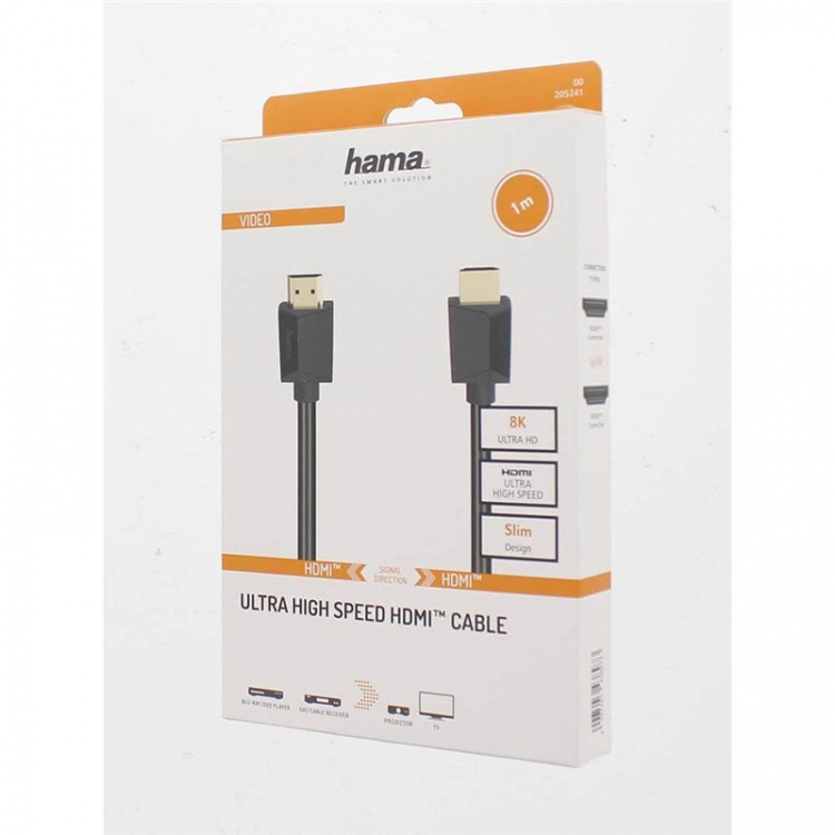 Hama Cable HDMI Ultra High Speed 8K 48Gbit/s 1.0m Gold Hama Cable HDMI Ultra High Speed 8K 48Gbit/s 1.0m Gold