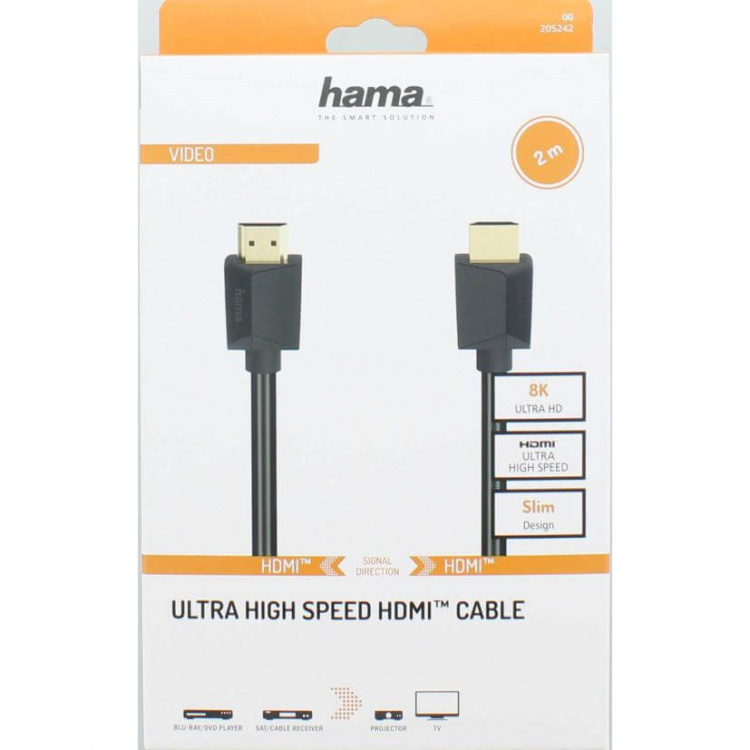 Hama Cable HDMI Ultra High Speed 8K 48Gbit/s 2.0m Gold Hama Cable HDMI Ultra High Speed 8K 48Gbit/s 2.0m Gold