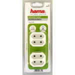 HAMA Multikontakt 2-veis 2-pack Hvit