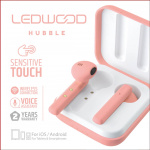 LEDWOOD Hodetelefon Hubble TWS True Wireless In-Ear Rosa Mic