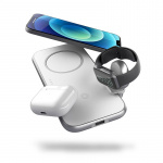 Zens 4in1 Lader Designet for Magsafe 10W+Plass for Magsafe + USB-A + Apple Watch Zens 4in1 Lader Designet for Magsafe 10W+Plass for Magsafe + USB-A + Apple Watch