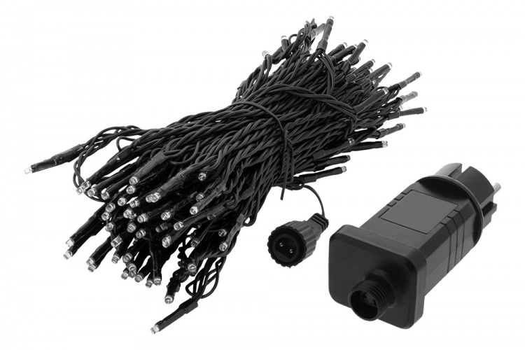 Lyslenke, 10 m, 80 LED, adapter, utendørs, varm hvit Lyslenke, 10 m, 80 LED, adapter, utendørs, varm hvit