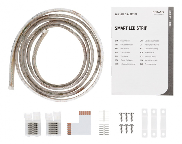 DELTACO SMART HOME LED-stripeforlengelse, 1m, RGB, 2700K-6500K, 6-pin DELTACO SMART HOME LED-stripeforlengelse, 1m, RGB, 2700K-6500K, 6-pin