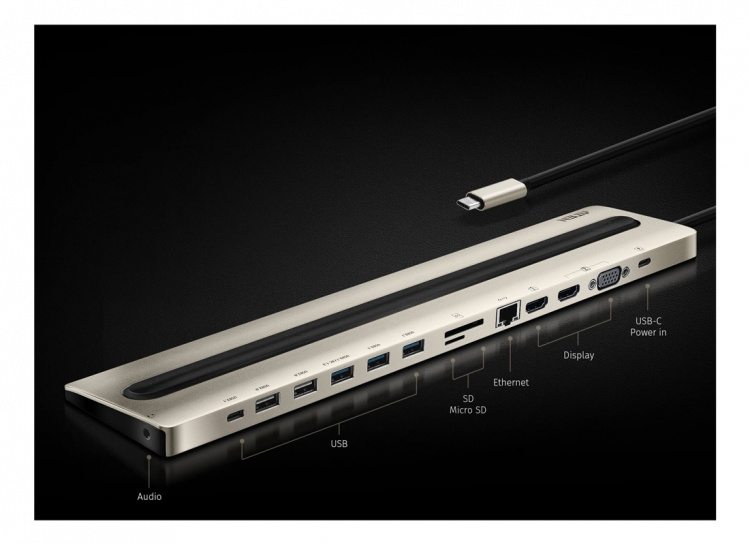 ATEN USB-C-dokk med flere porter og strømgjennomgang (13 enheter)