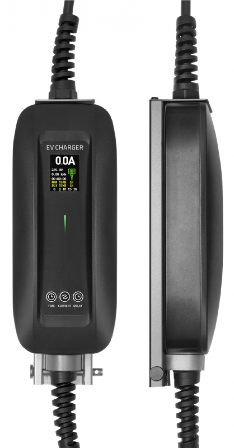 DELTACO e-Charge, kabel Mode2, Schuko - type 2, 6-16A, 4+1,5M