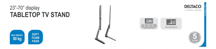 DELTACO bordstativ for tv, 23
