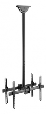 DELTACO OFFICE Teleskopisk dobbelt monitor takfeste, 1060-1560 mm