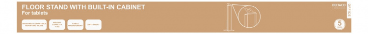 DELTACO OFFICE Gulvstativ for nettbrett, tyverisikret, hvit DELTACO OFFICE Gulvstativ for nettbrett, tyverisikret, hvit