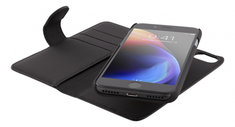 DELTACO lommebokveske 2-i-1, iPhone 6/6s/7/8/SE (2020), magnetisk bakside