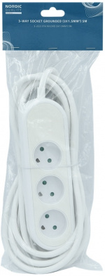 3-way socket grounded (D), 5m