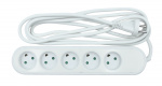 Nordic Quality Power 5-way socket w/dummyhole (D), 3m