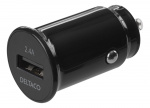 DELTACO 12/24 V kompakt USB-billader med 1x USB-A-port, 2,4 A, 12 W