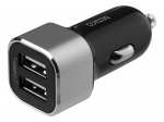 DELTACO USB-billader, 2x USB-A, 2,4 A, totalt 17 W