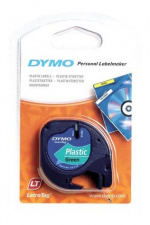 DYMO LetraTAG plasttape, grønn, 12 mm, 4 m (91224)