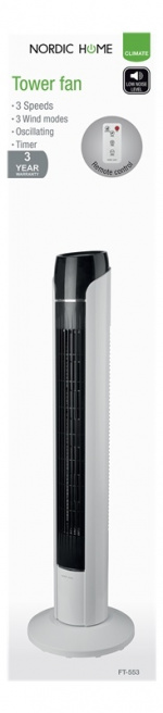 Nordic Home Støysvak tårnvifte, oscillerende, timerfunksjon, 4