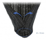 DeLOCK Flettet slangerør, selvlukkende, 5 m x 19 mm, svart
