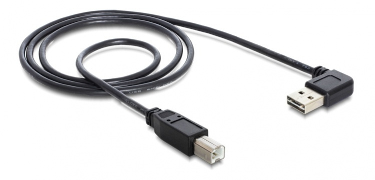 DeLOCK Kabel EASY-USB 2.0 Type-A hann vinklet W/H, > USB 2.0 Type-B DeLOCK Kabel EASY-USB 2.0 Type-A hann vinklet W/H, > USB 2.0 Type-B