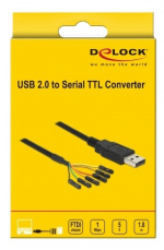 DeLOCK USB 2.0 til seriell TTL-omformer med 6-pinners hunnhode separat 1,8 m (5 V)